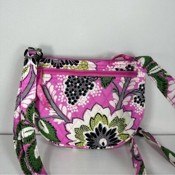EUCVera BradleyPriscilla Pink Lizzy Crossbody/Small AdjustableStrap OrganizerBag - Picture 3 of 12